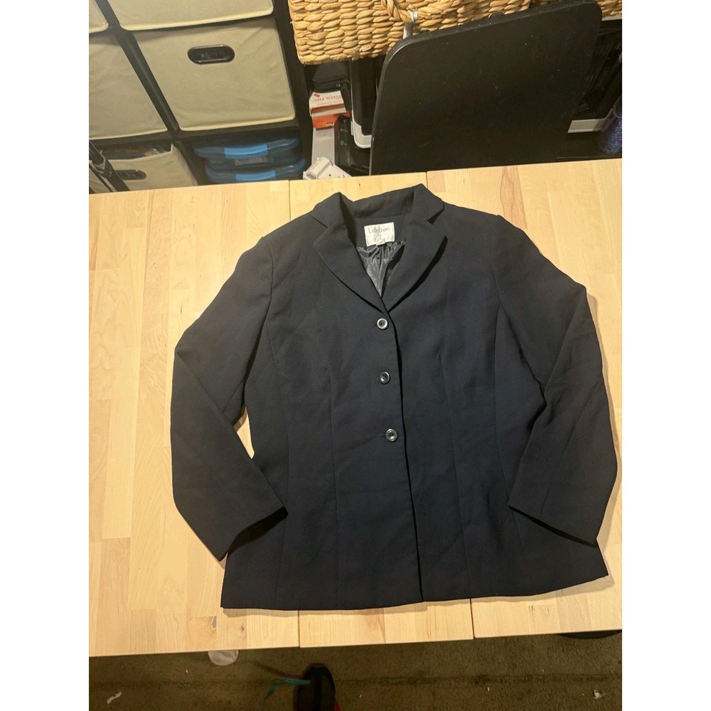 Collections for Le Suit Black Blazer Jacket Womens 14P Petite Career Office
